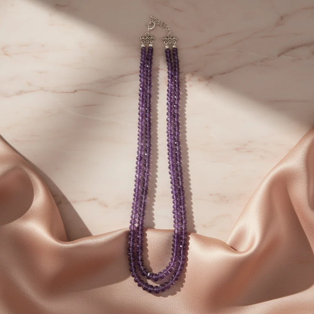 Amethyst Prism Necklace image 2