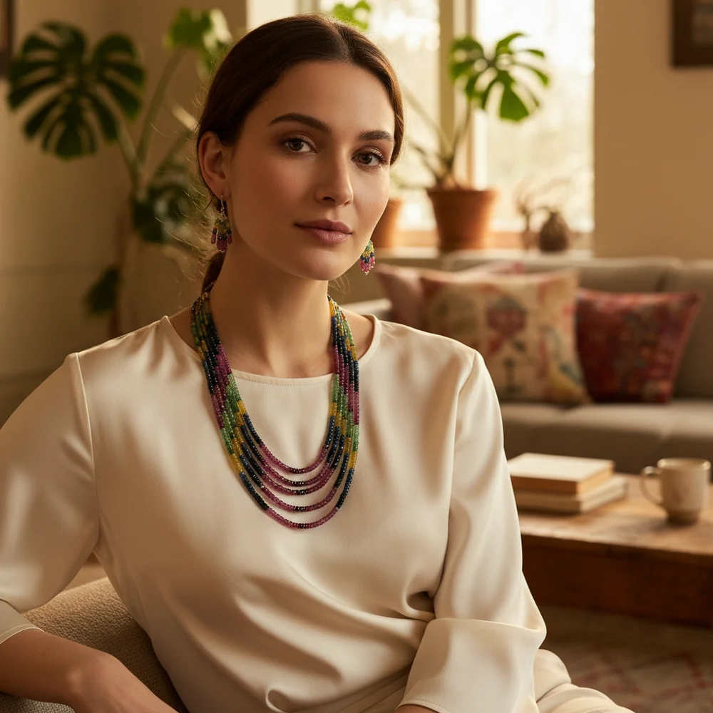 Jaipur Multigem Regalia Necklace