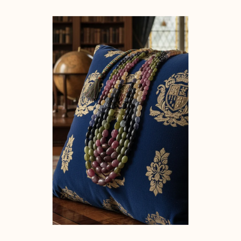 Jewel-Tone Oval Multigem Necklace image 3