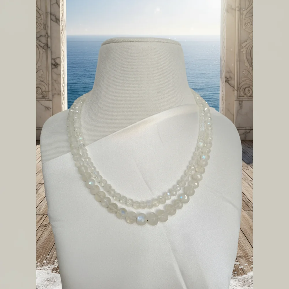 Rainbow Moonstone Glow Necklace image 2