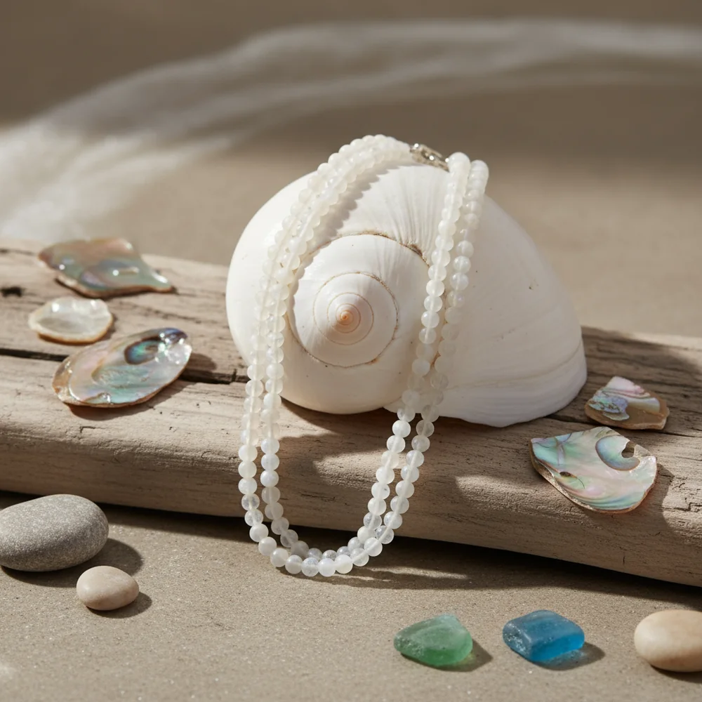 Rainbow Moonstone Glow Necklace image 3