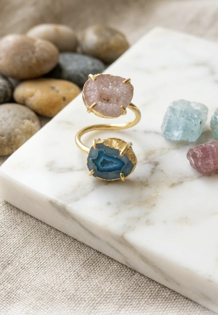 Natural Druzy Crystal Ring image 5