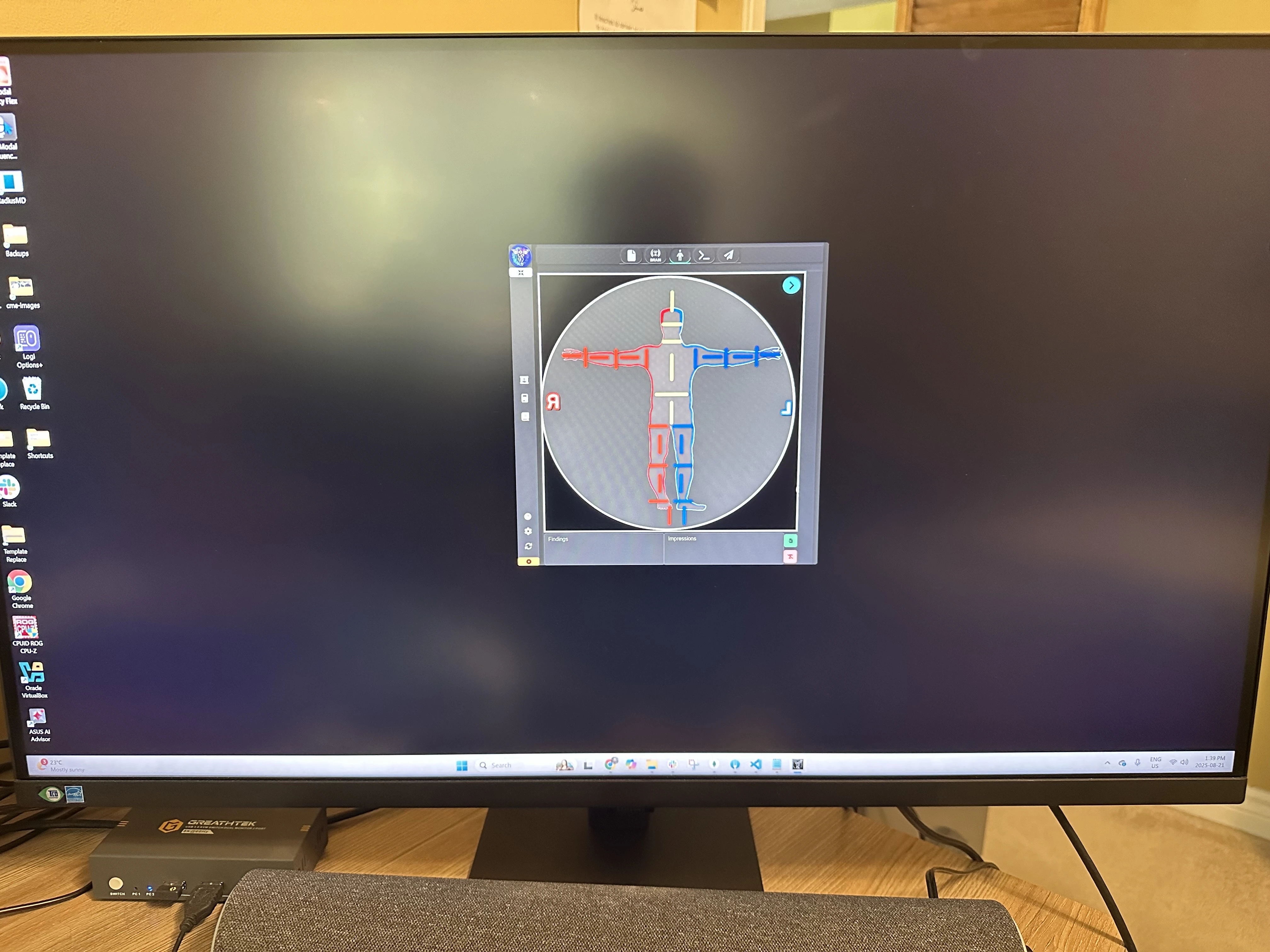 App on monitor illustration