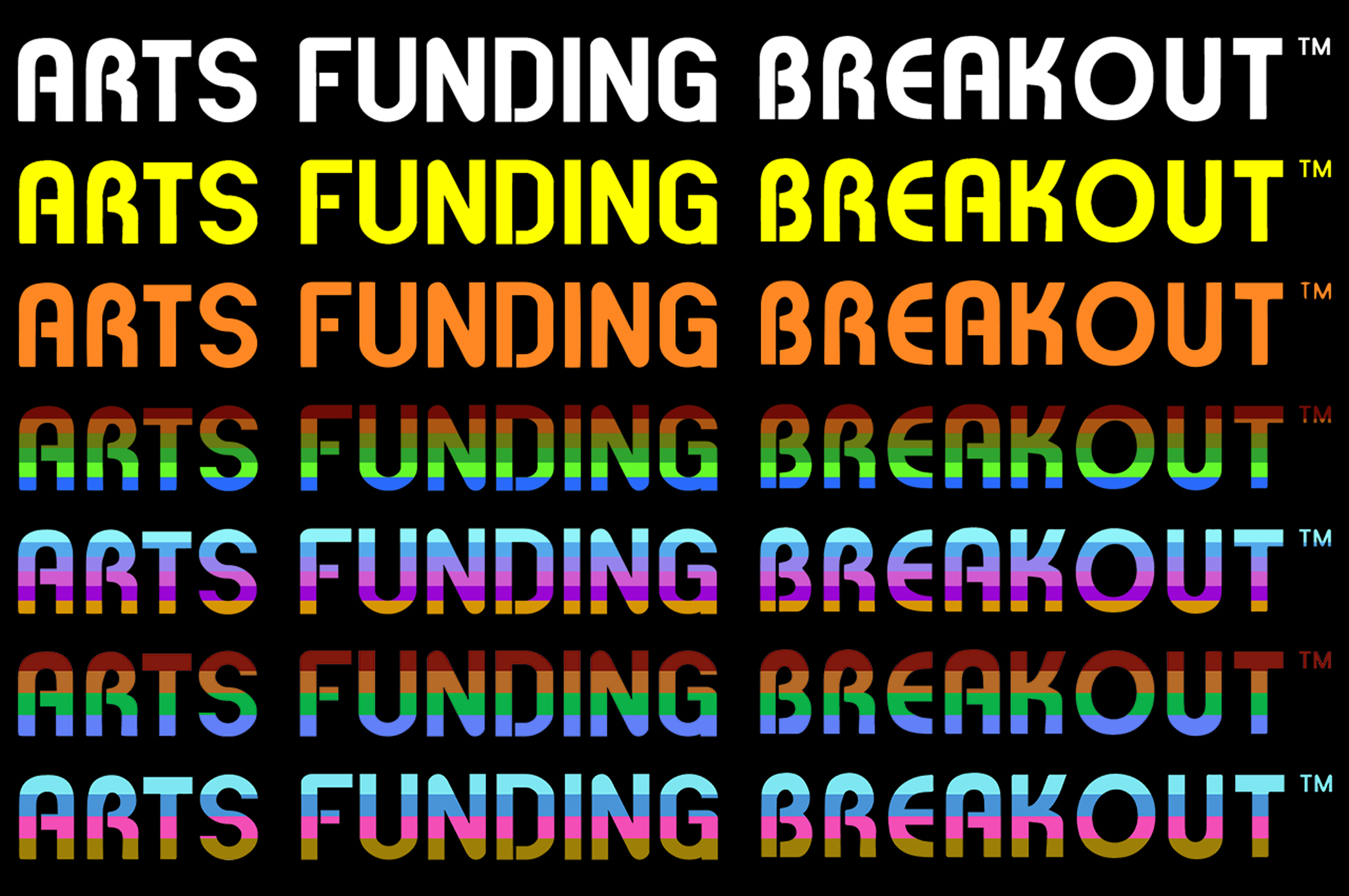 Arts funding breakout logo variants