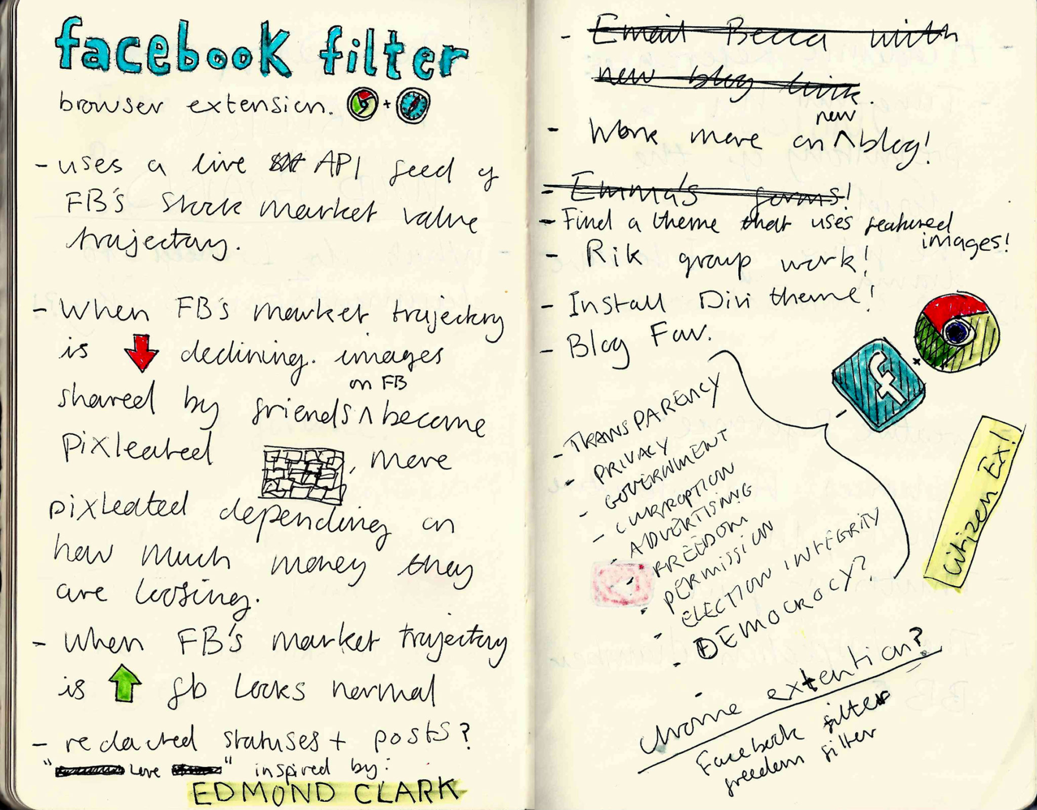 Facebook filter note book