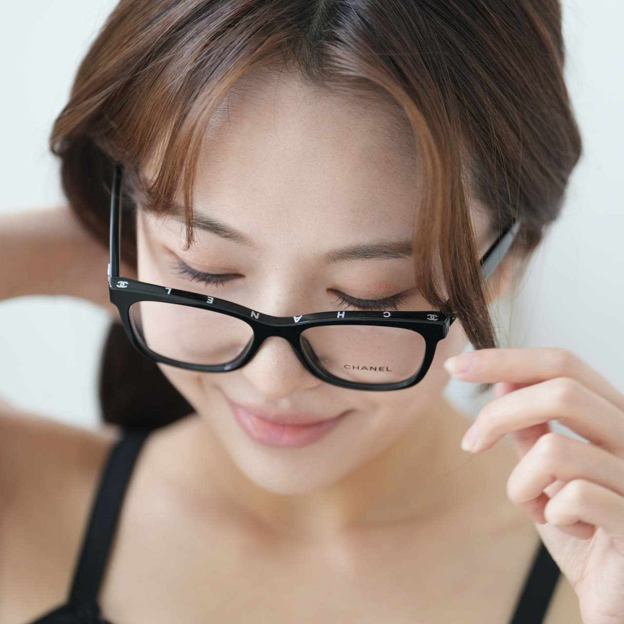 샤넬 스퀘어 레터링 안경 CH3392 A75208 C501 블랙