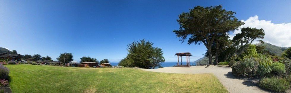 grassy area overlooking ocean