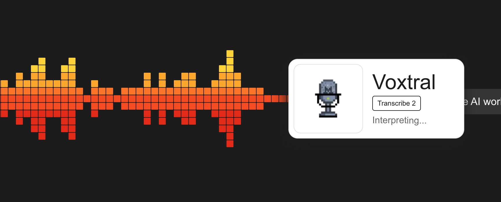 <b>Voxtral Transcribe 2</b> : le dernier modèle de transcription de Mistral AI disponible