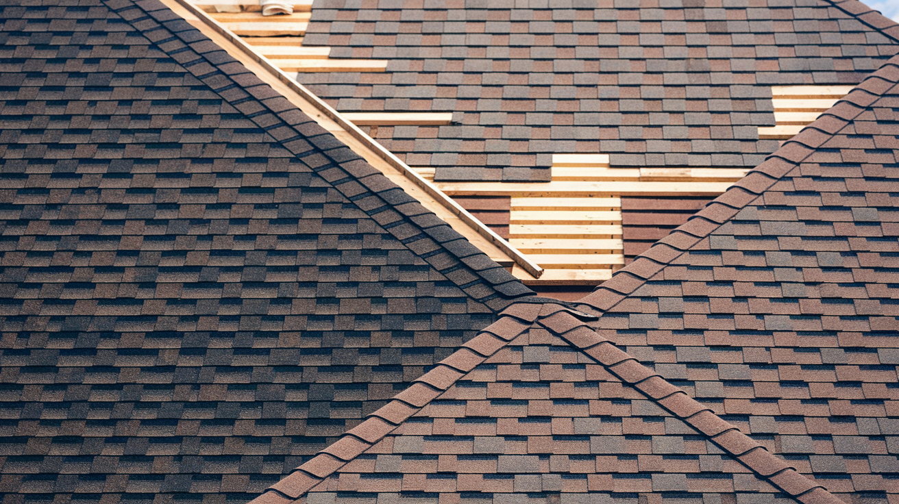 Variety of asphalt shingle styles