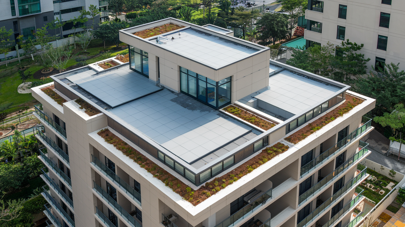 Cool roof with reflective materials