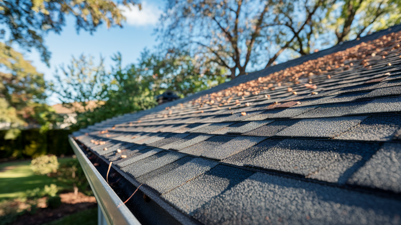 Removing debris from a residential roof