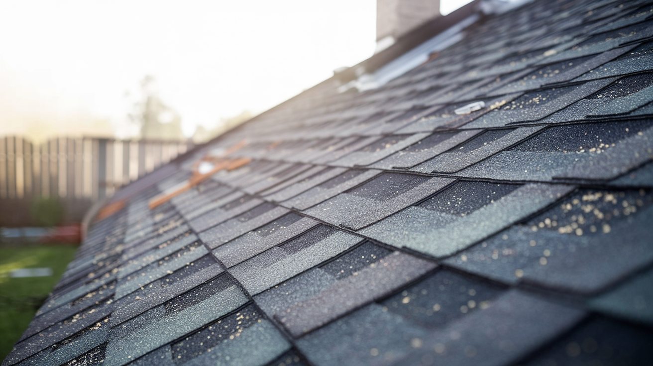 Homeowner inspecting roof after storm