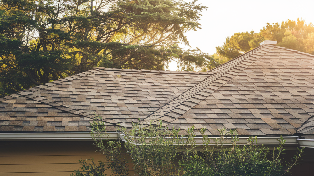 A well-maintained residential roof