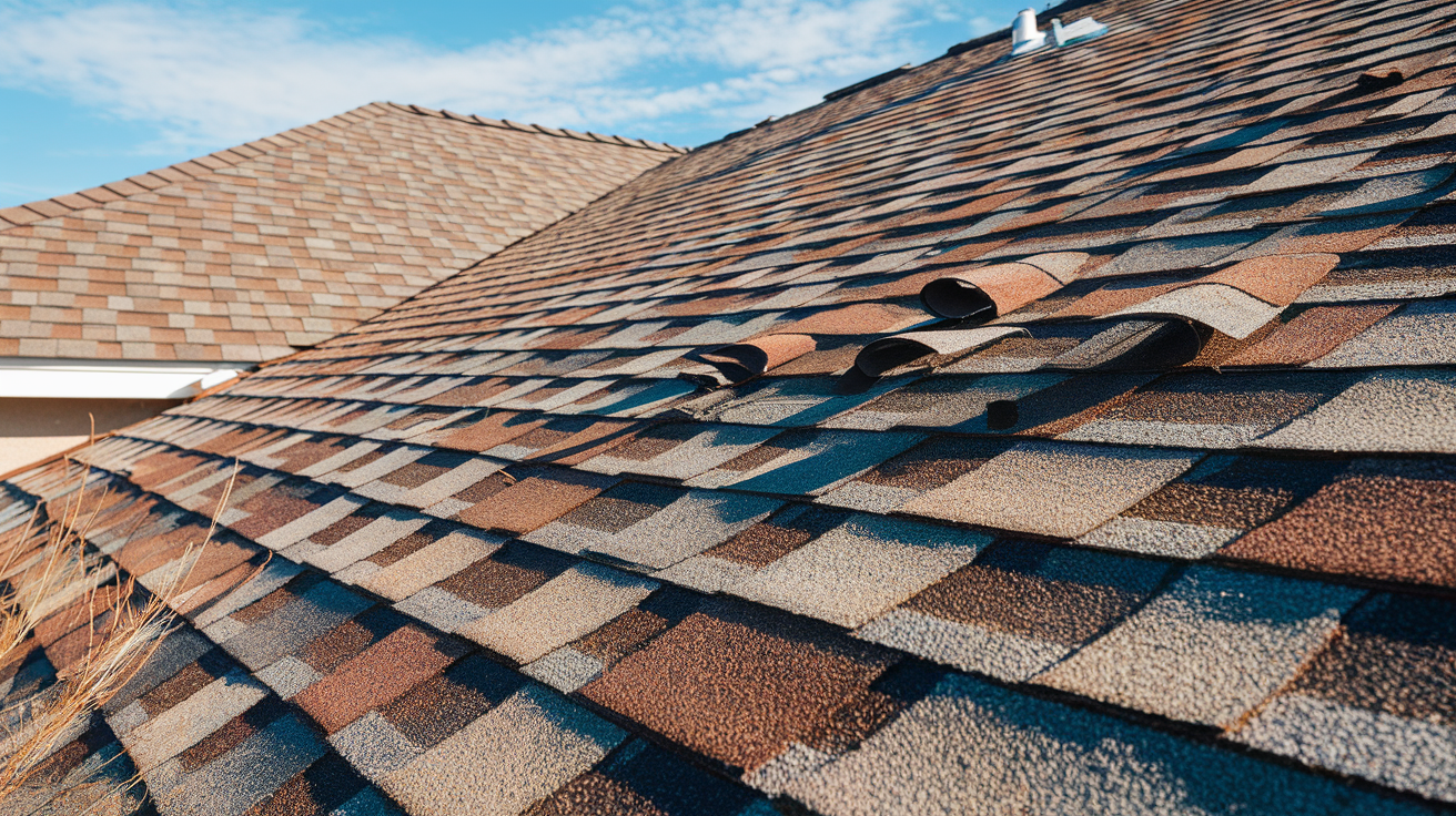 Roof showing signs of sun damage