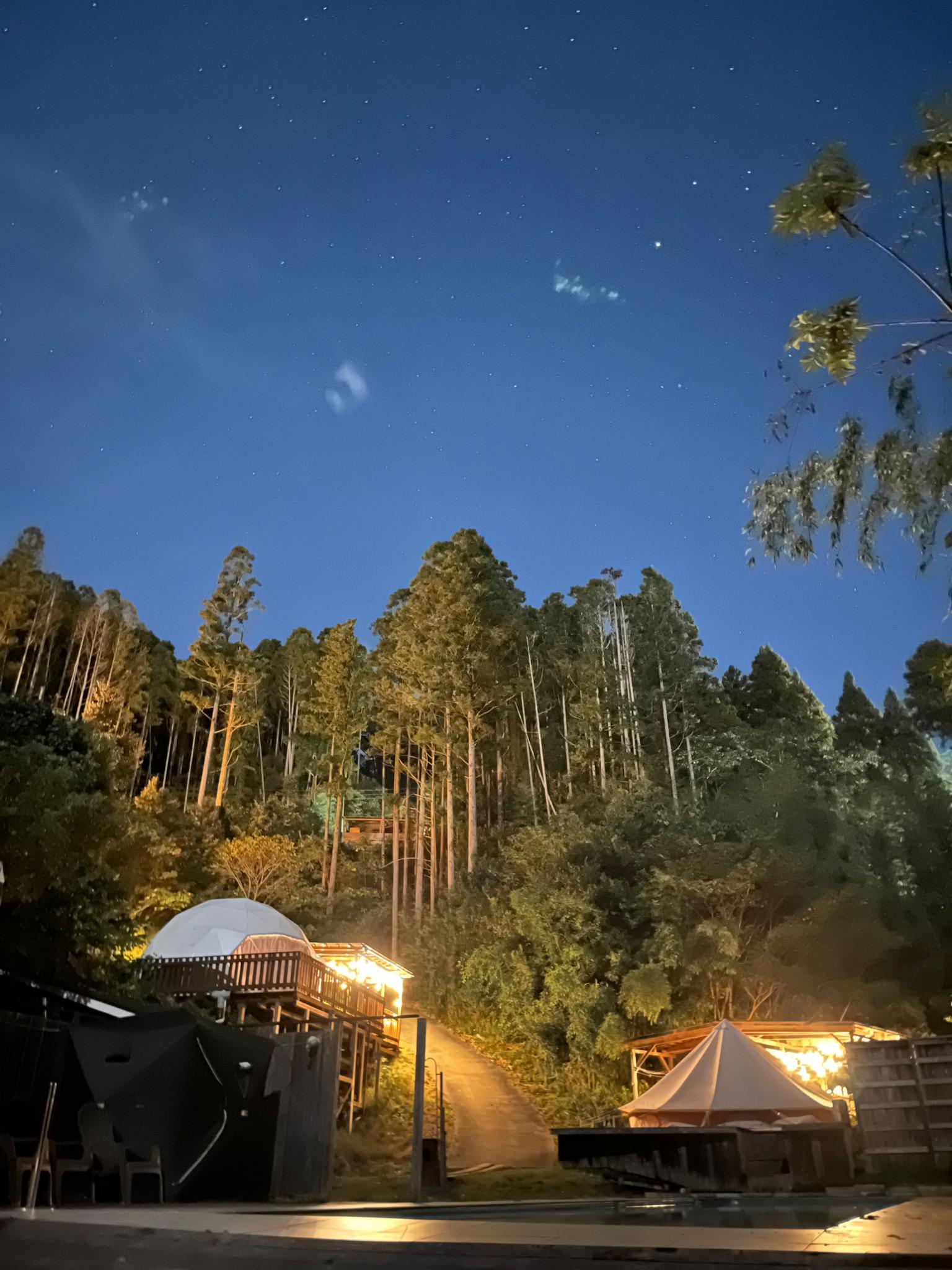 星空鑑賞をしながら焚火をお楽しみください