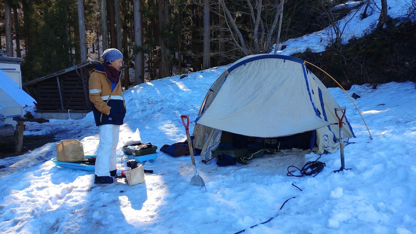 雪中キャンプが楽しい！