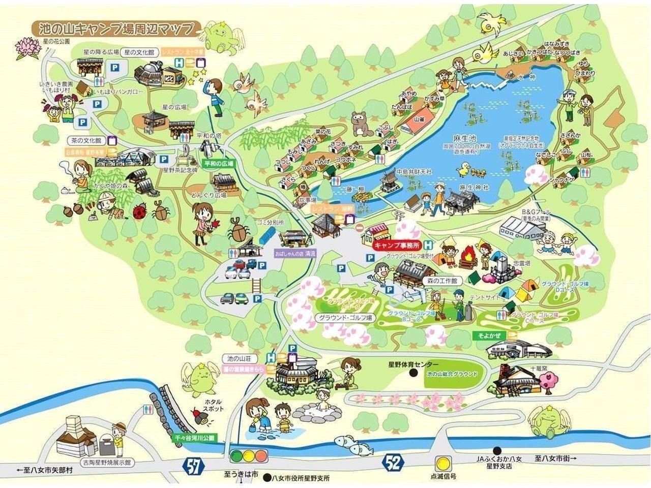 池の山キャンプ場周辺マップ