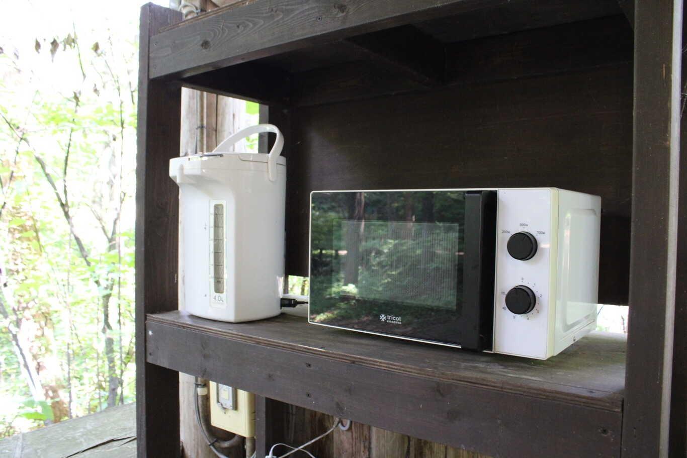 電子レンジと湯沸かし器もご利用可能です