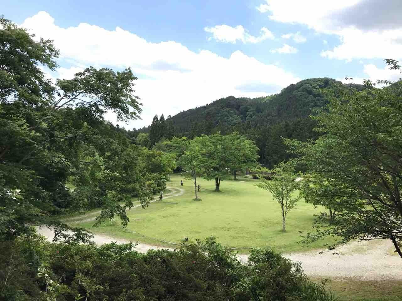 高台から観た芝広場サイト