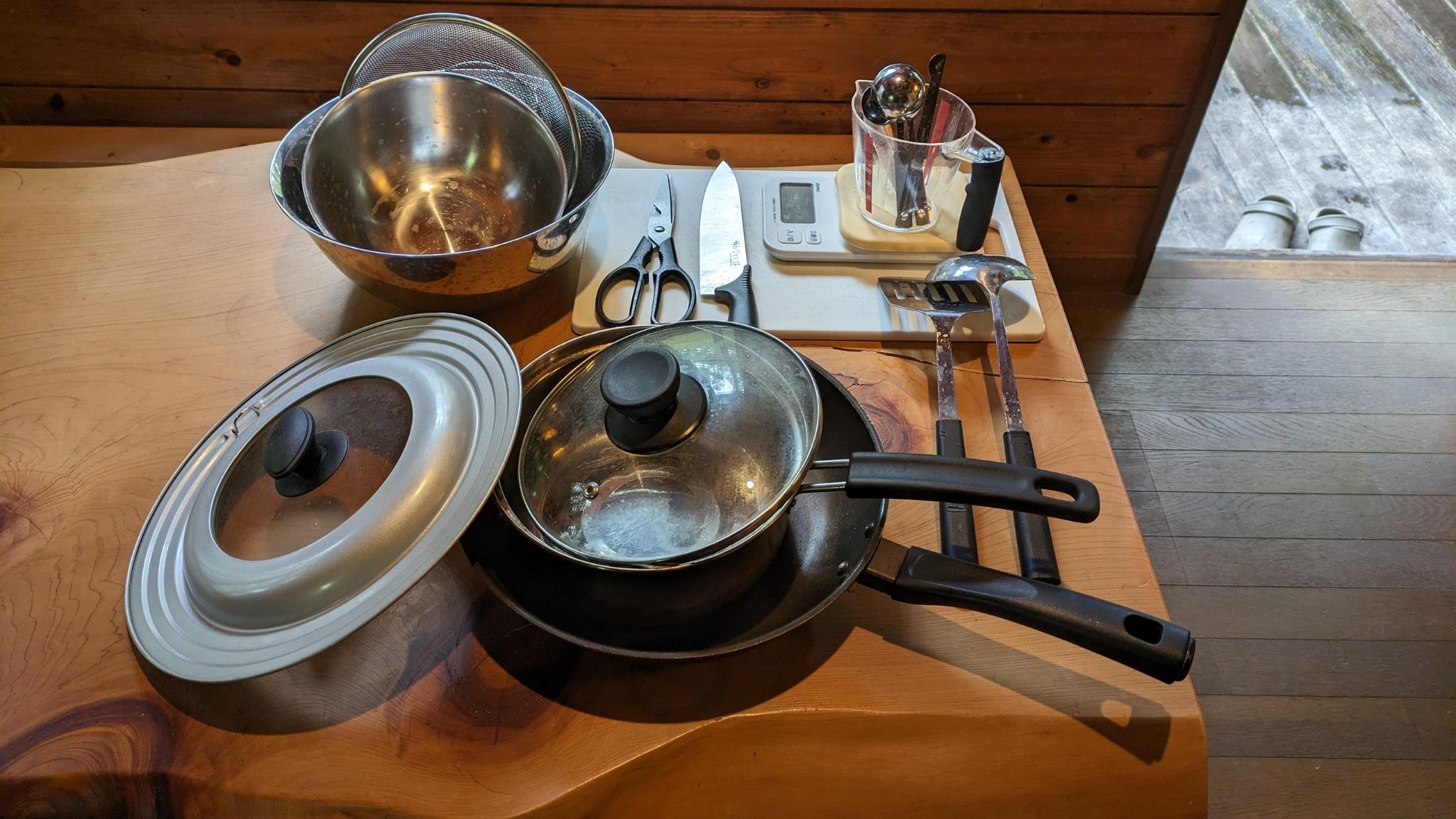 レンタルの調理器具です