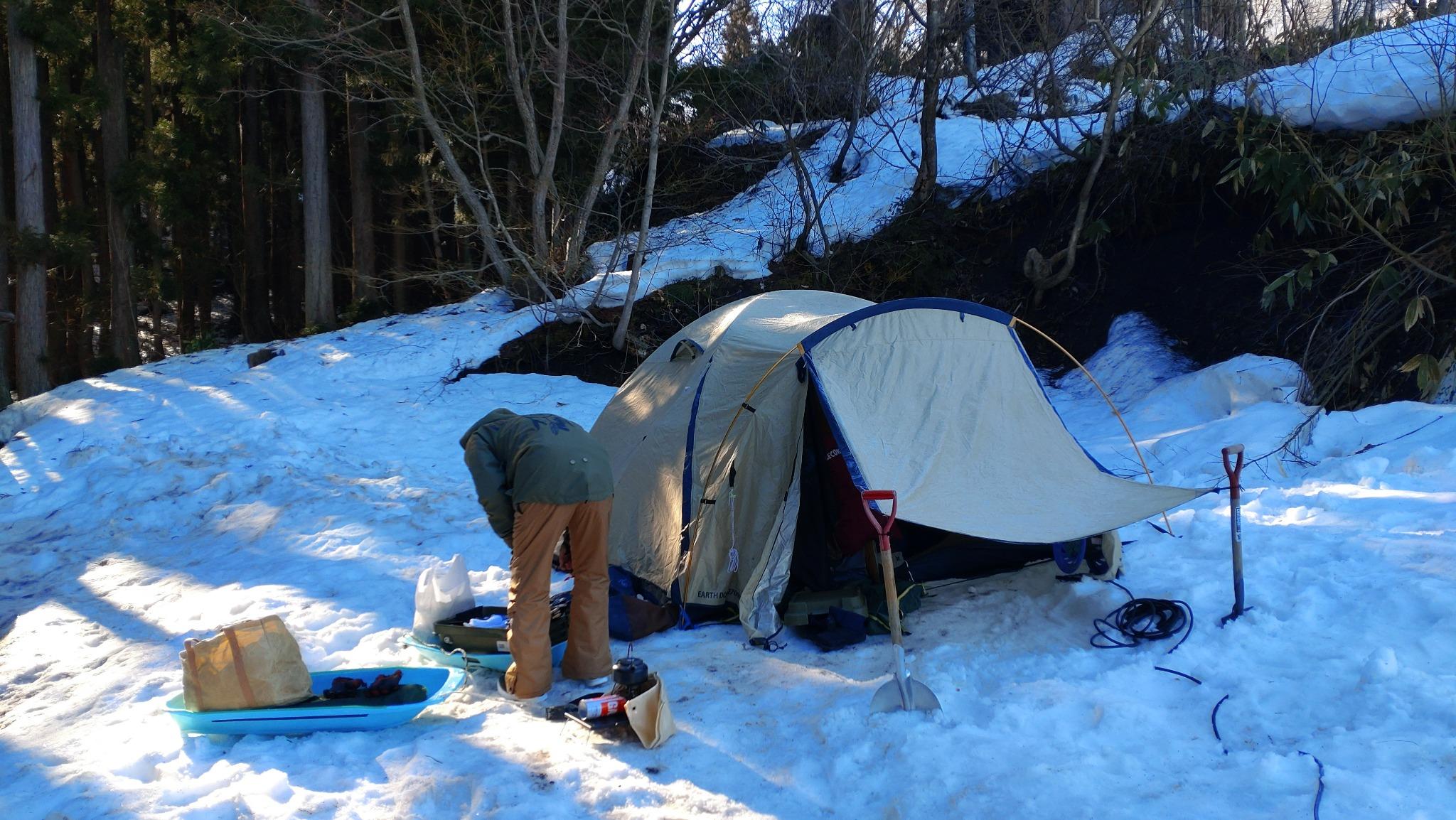 雪中キャンプが楽しい！