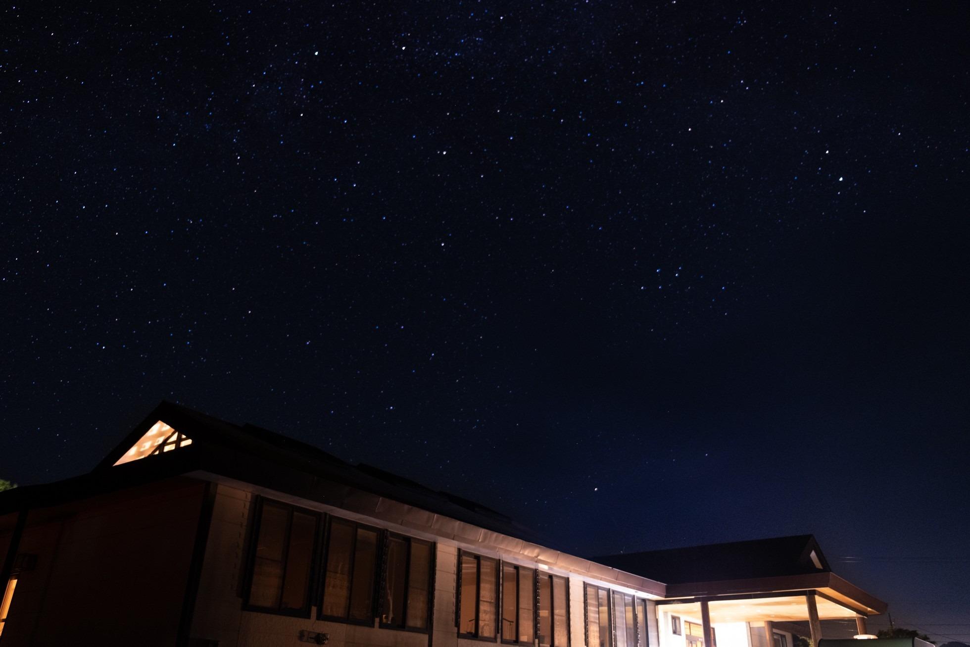 天気が良ければ満点の星空がそこに