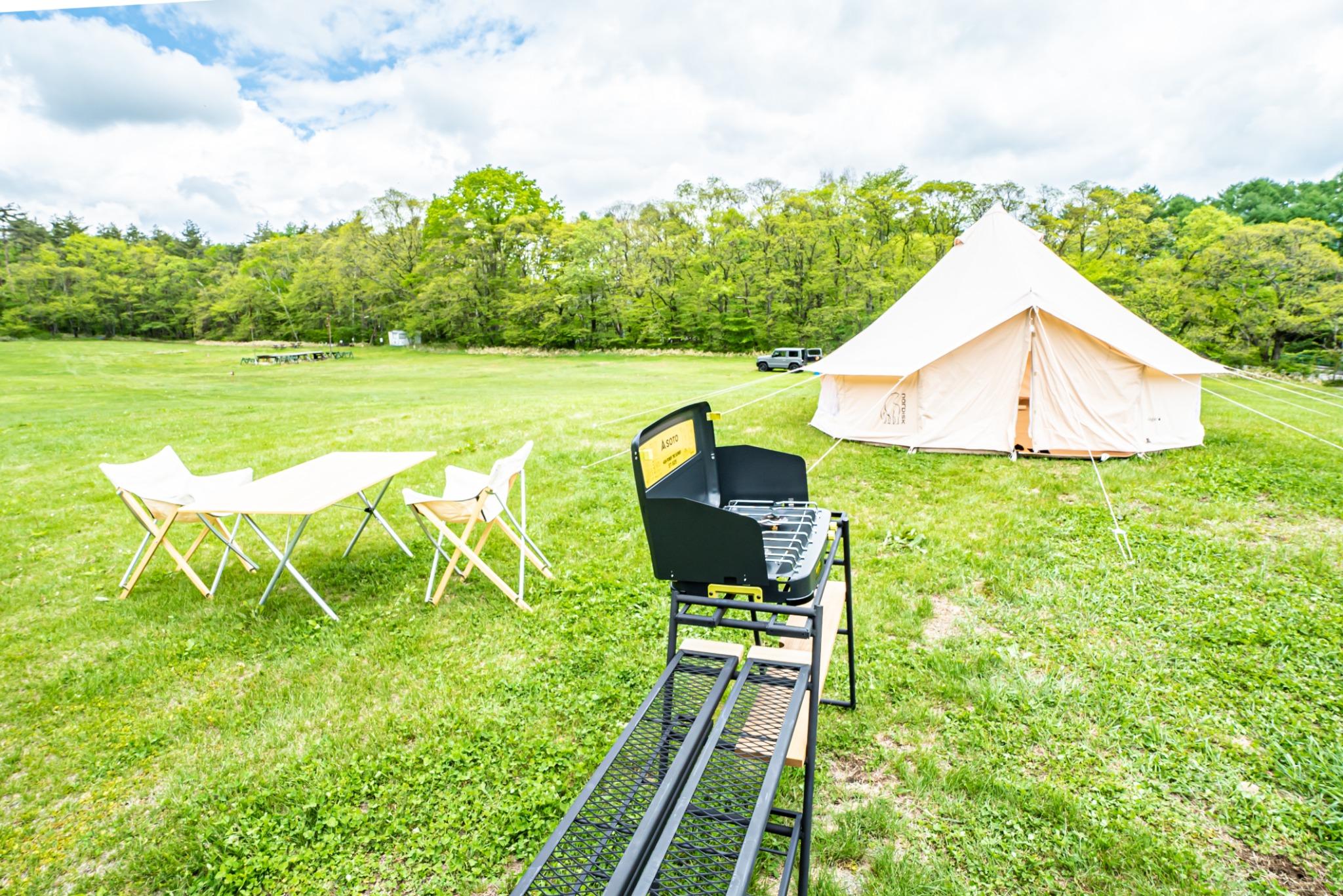 サイトの広さは150㎡以上と広々。