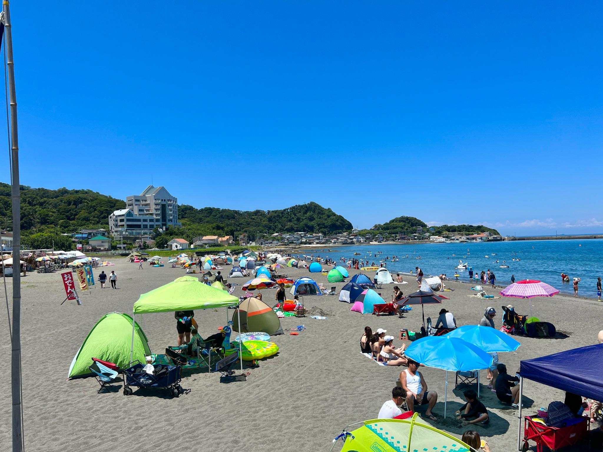 徒歩で行ける、波左間海水浴場！