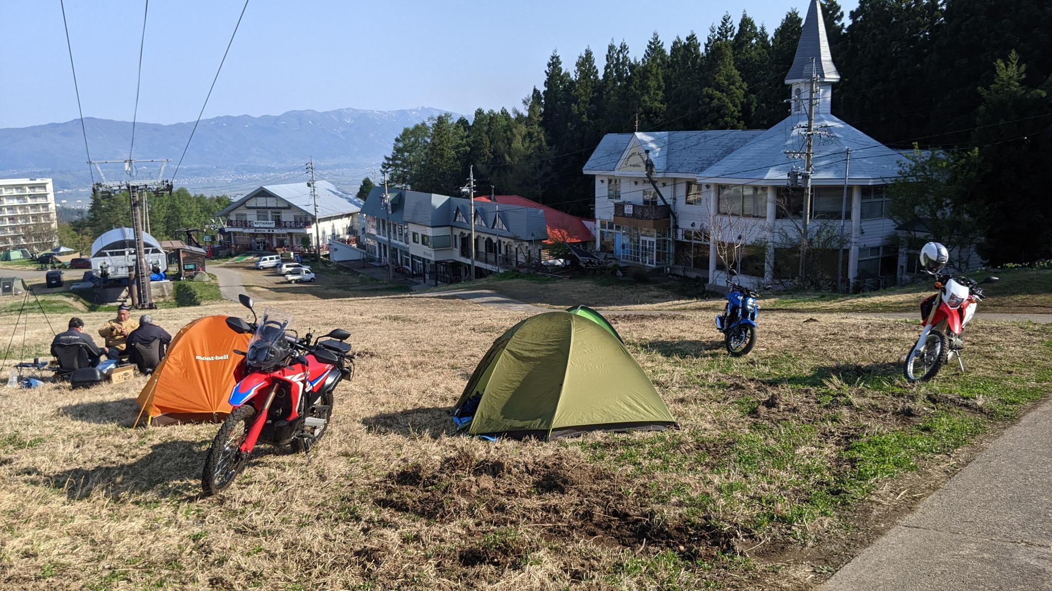 バイクでキャンプ！大歓迎！