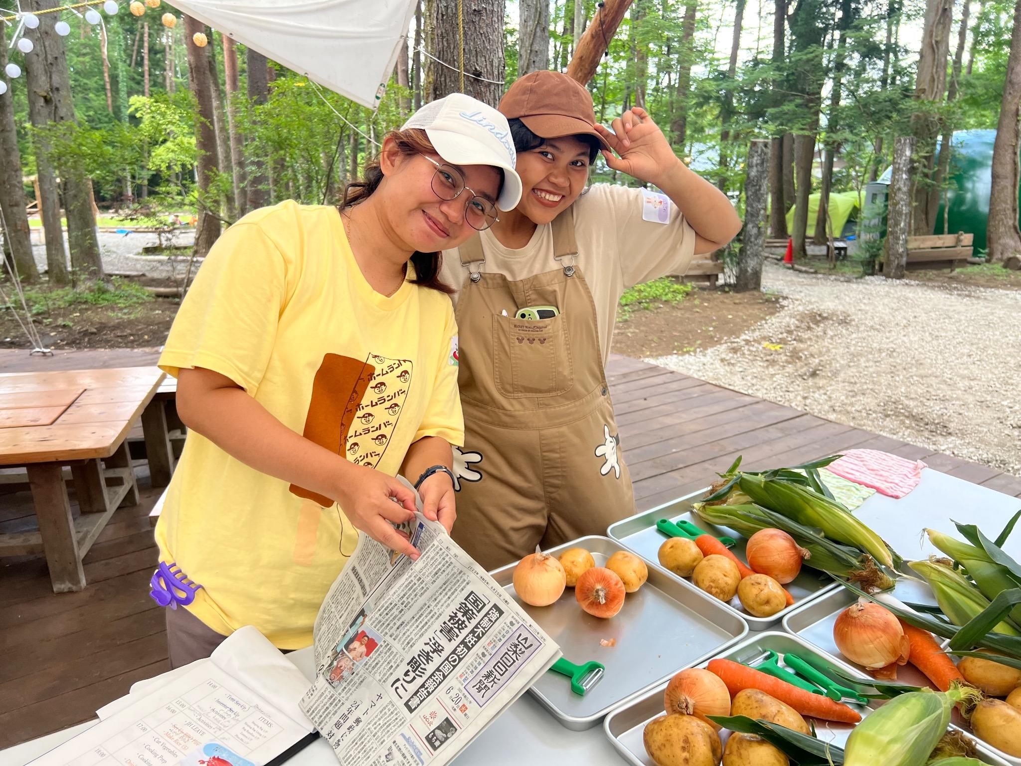 Our staff will help you prepare the vegetables!