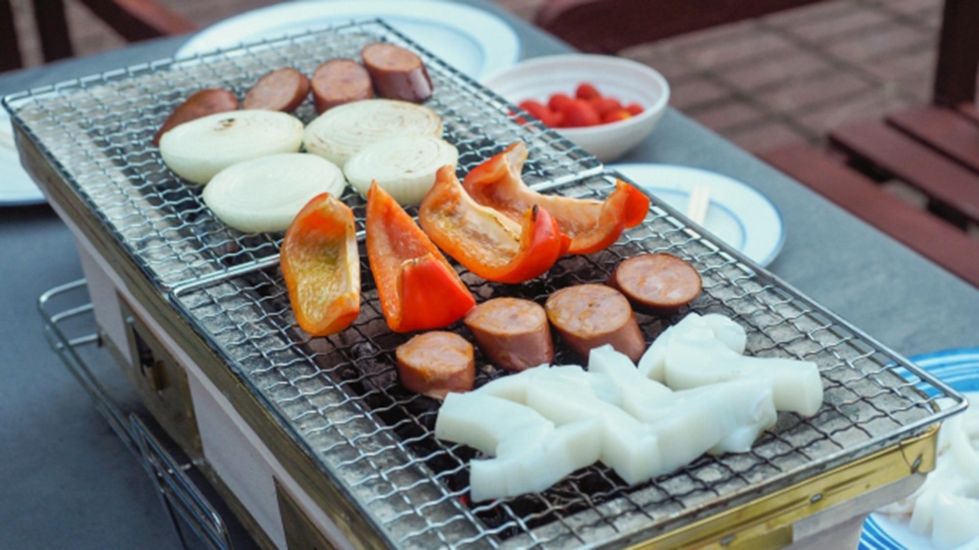 ・【星空こたつ＋七輪プラン】お好みのお野菜やお肉をじっくりと焼き上げて召し上がれ♪