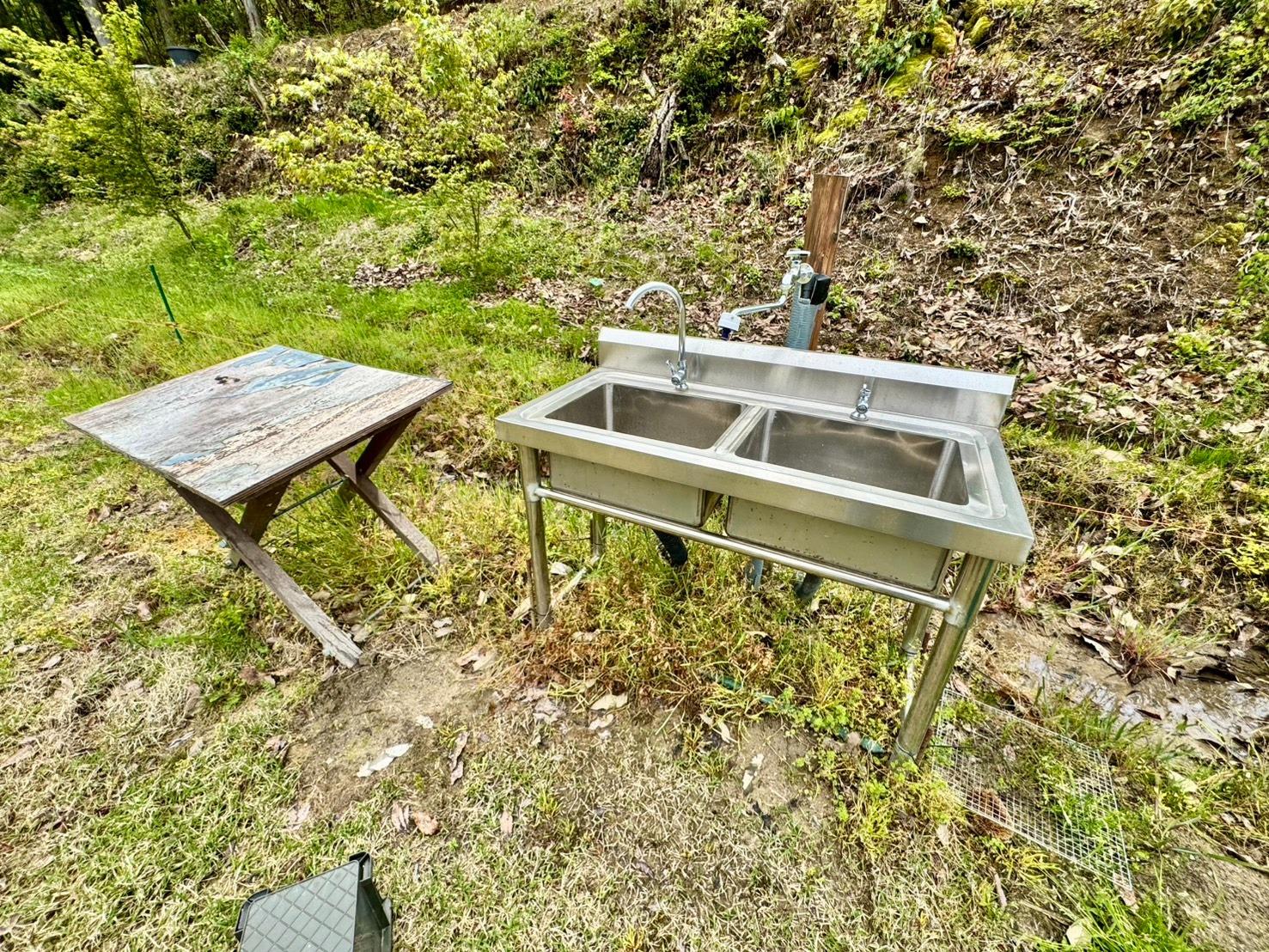水道、電源　各サイトにあります