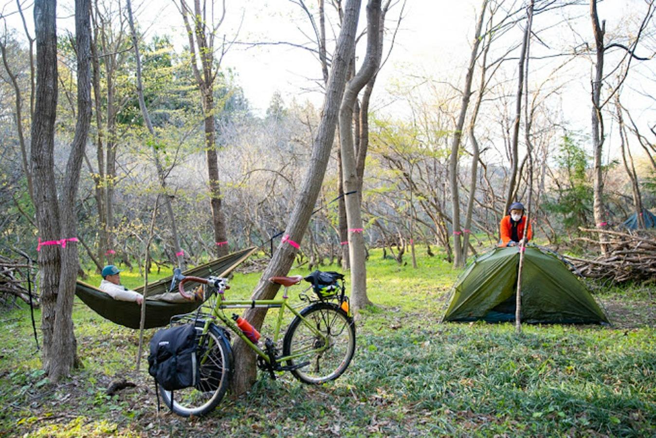 自転車、バイクはサイト乗り入れ可！