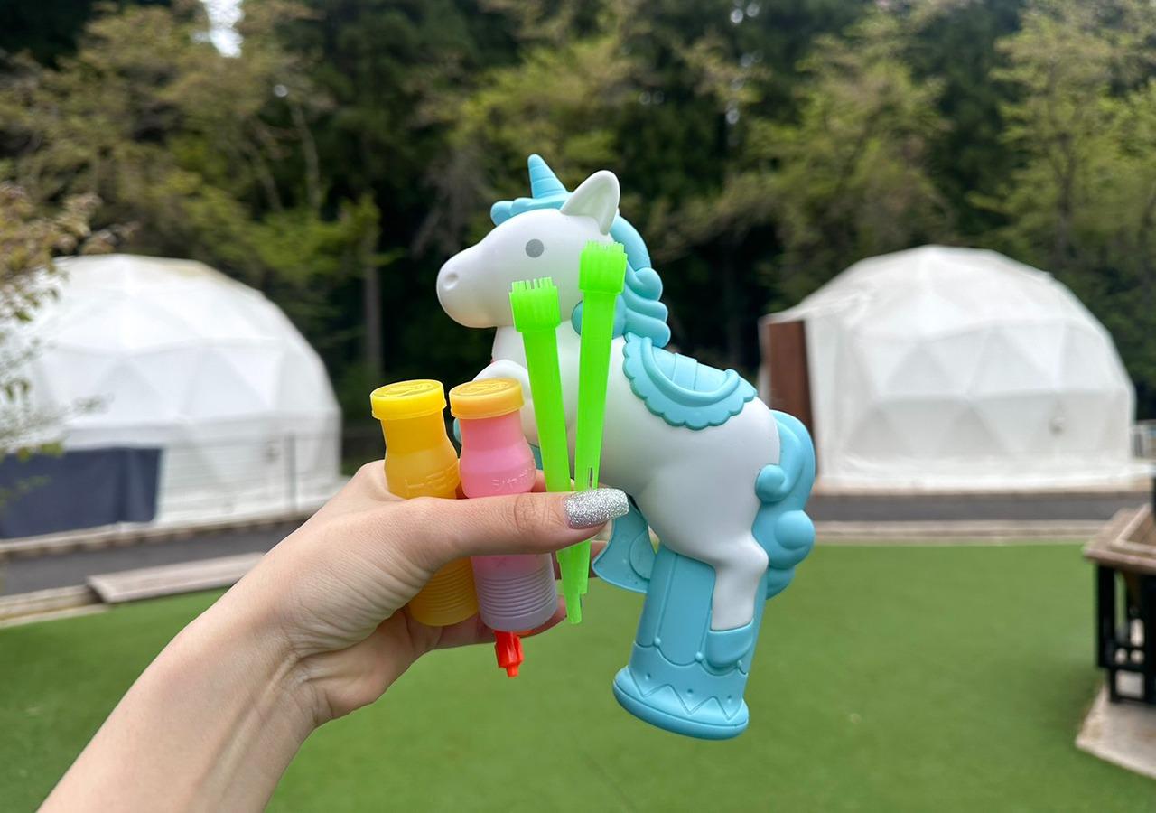 ・【グランピング・セントラルハウス】森の中で楽しもう！シャボン玉を無料貸出中！