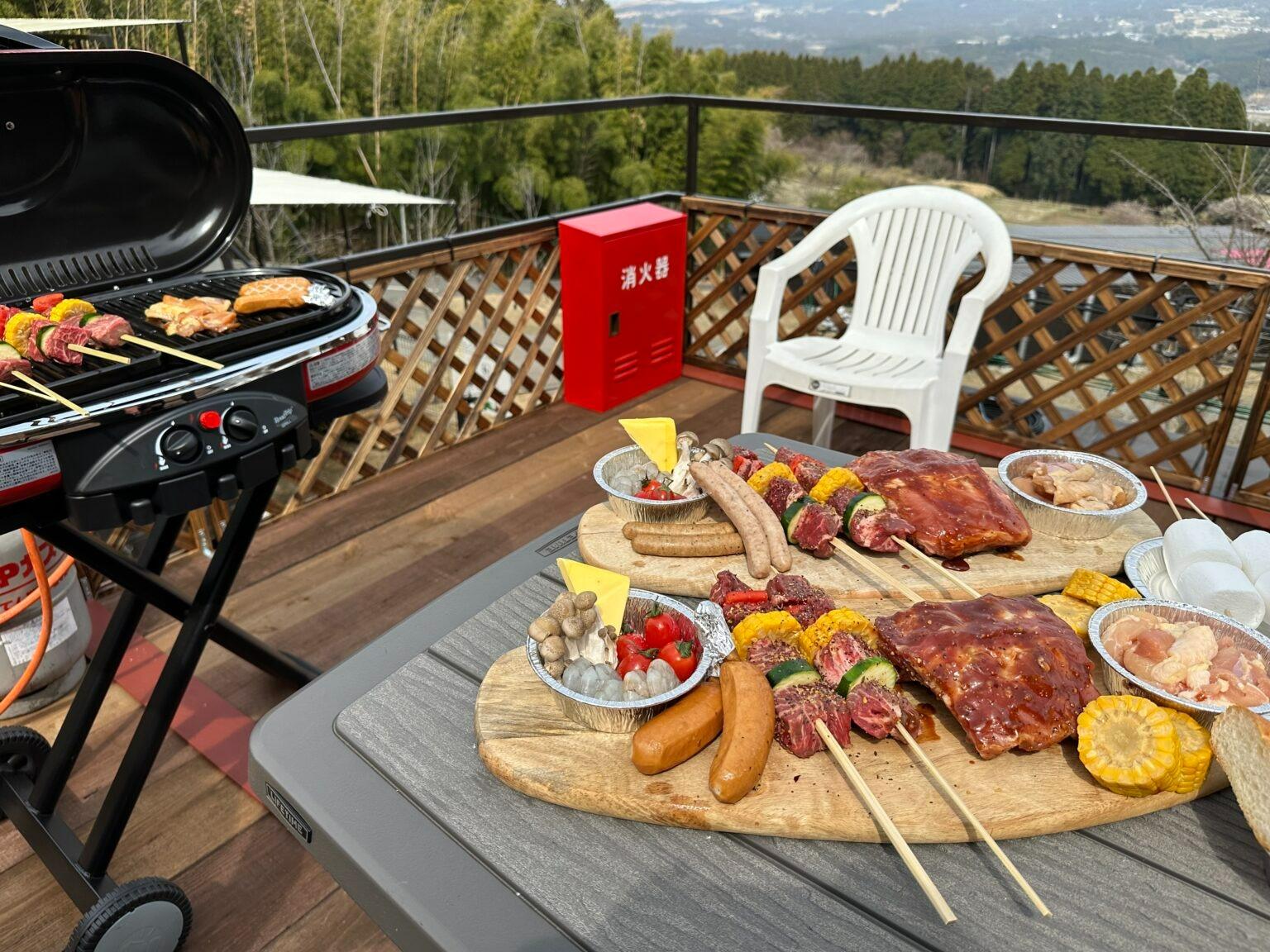 絶景テラス席でのBBQ