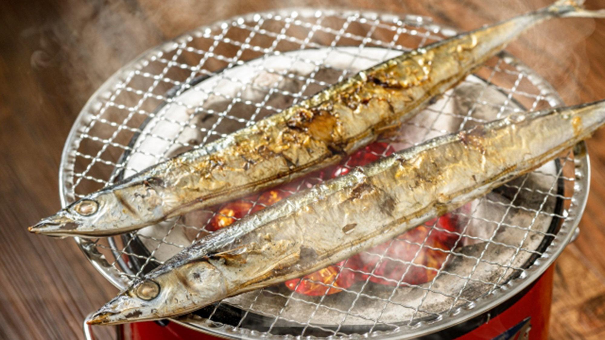 ・【星空こたつ＋七輪プラン】七輪でBBQ！お好きな食材をお持ち込みください。気仙沼の海産物もおすすめ