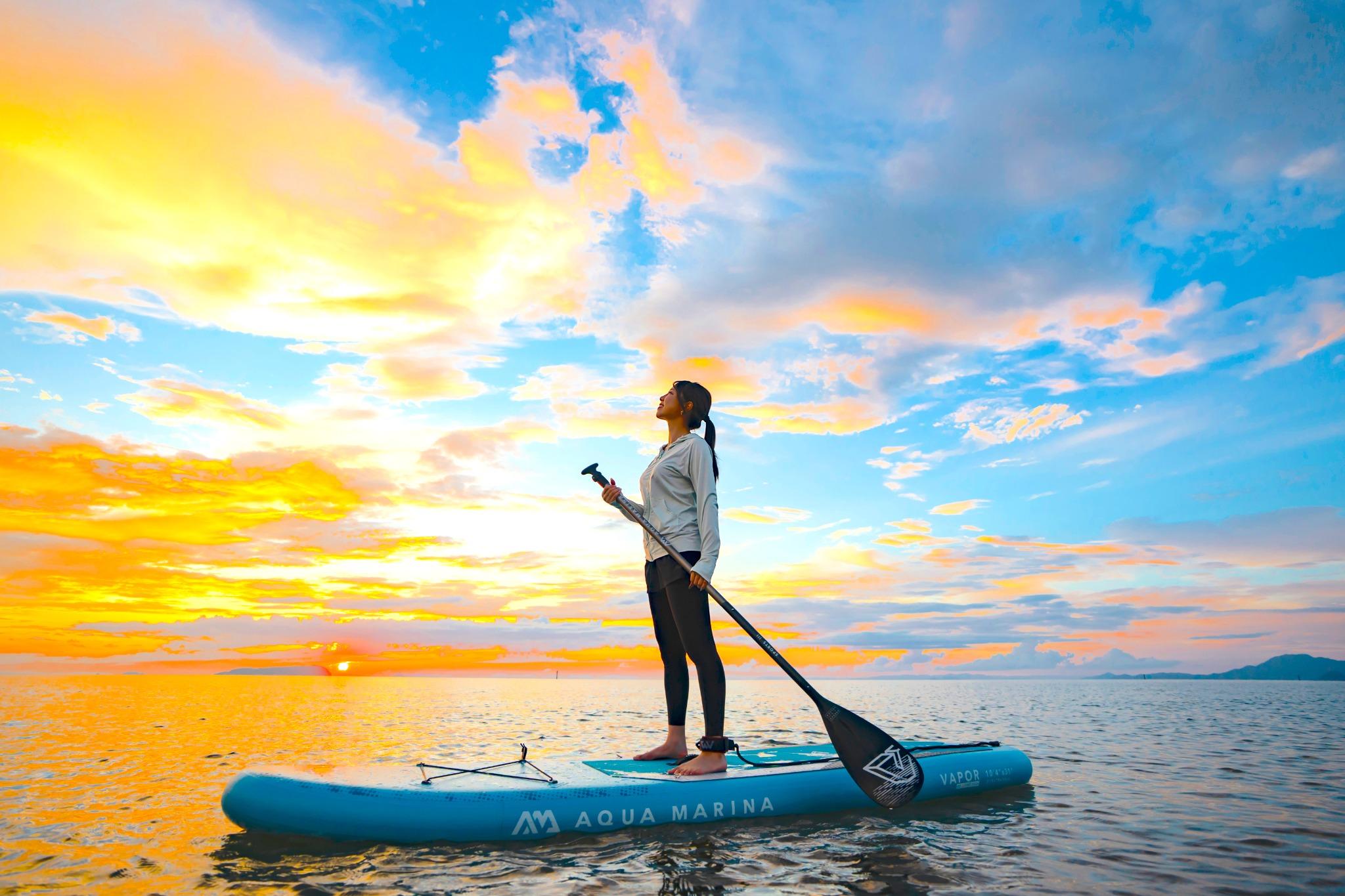 『日本の夕陽百選』有明浜でのSUP