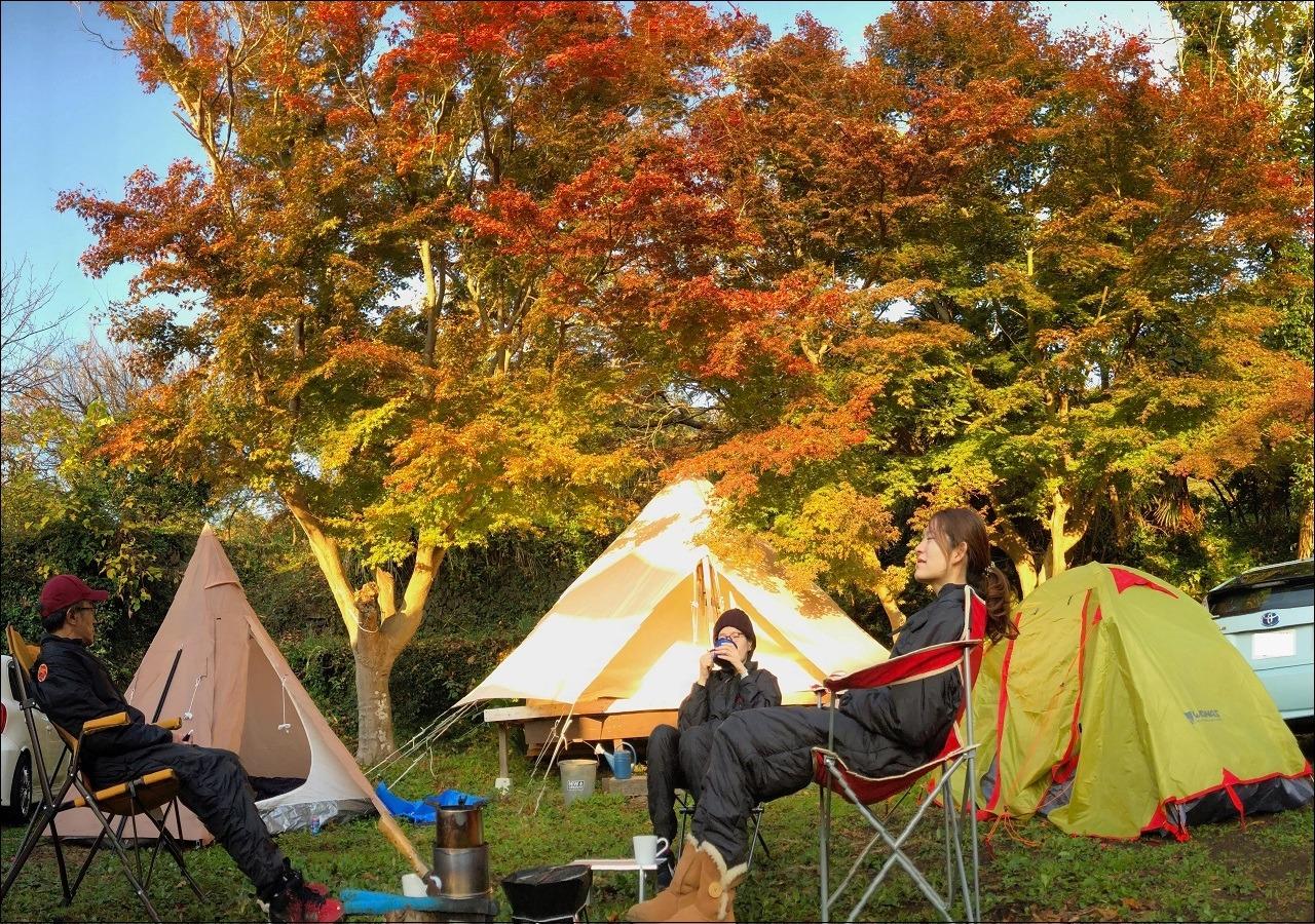 自由に使えるキャンプスペースでまったり。