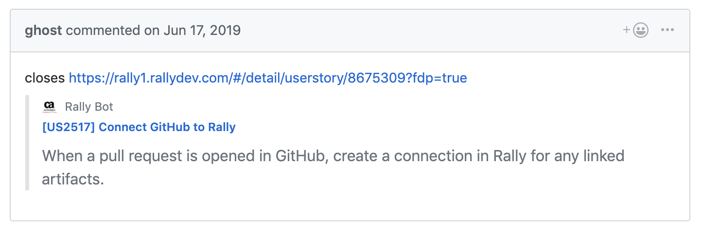 Content attachment in GitHub on referenced pull request