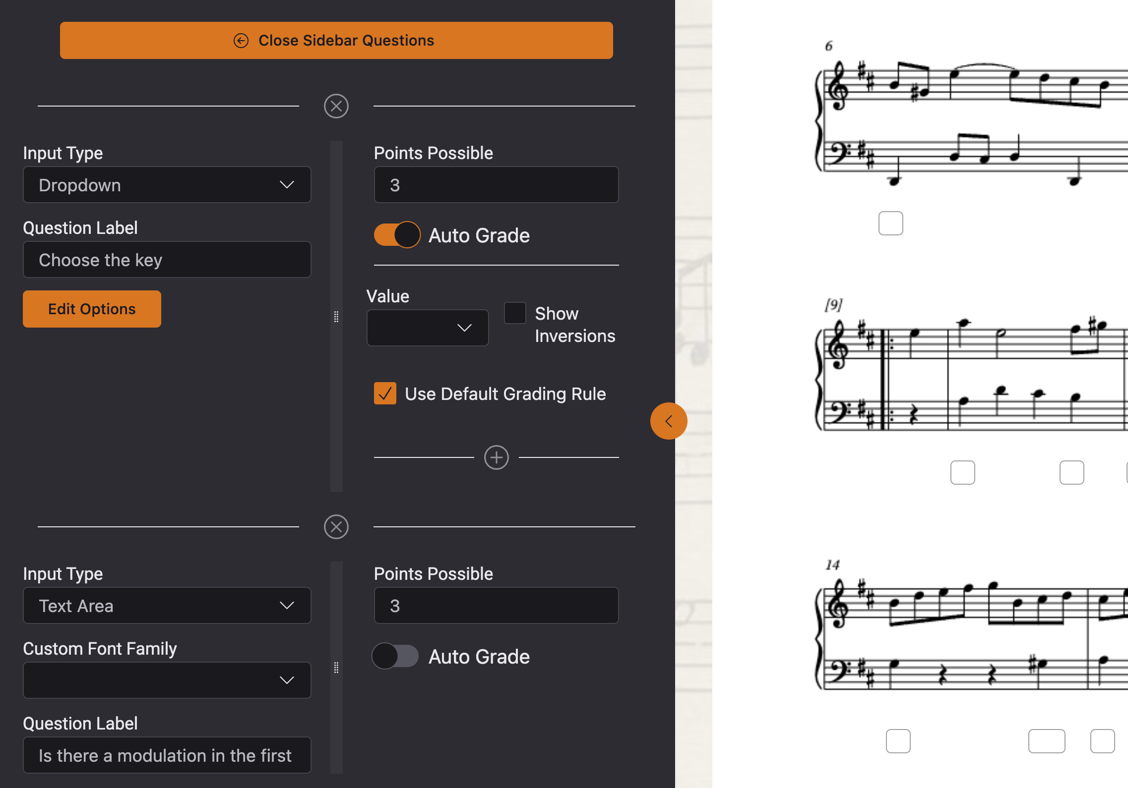 Rameau grading rules