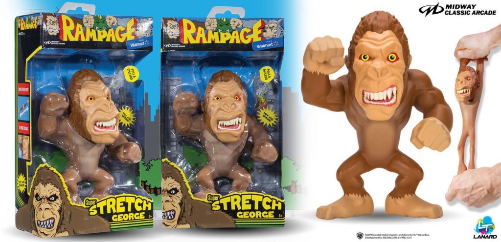 Muñecos basados en el videojuego Rampage de la compañía Midway