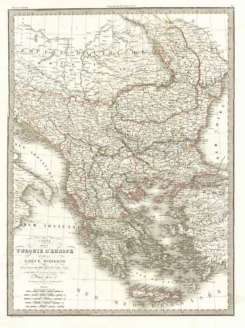 Carte De La Turquie Deurope Et De La Grece Modern1832