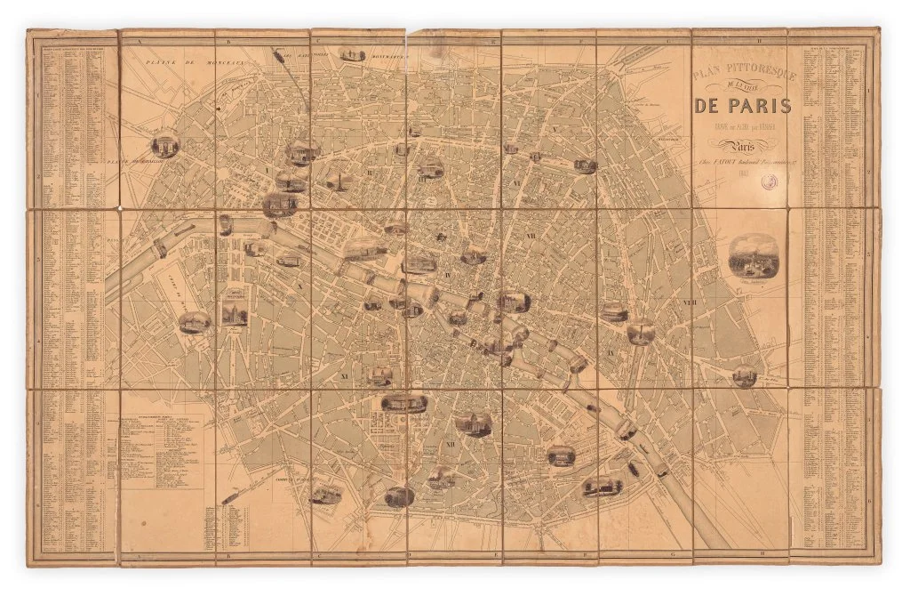 Paris under Louis-Philippe] Plan Pittoresque de la Ville de Paris