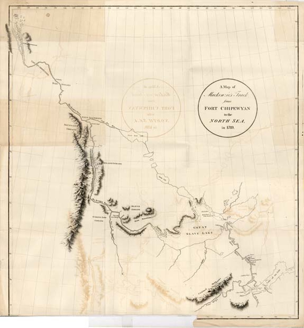 A Map of Mackenzie's Track from Fort Chipewyan to the North Sea in 1789
