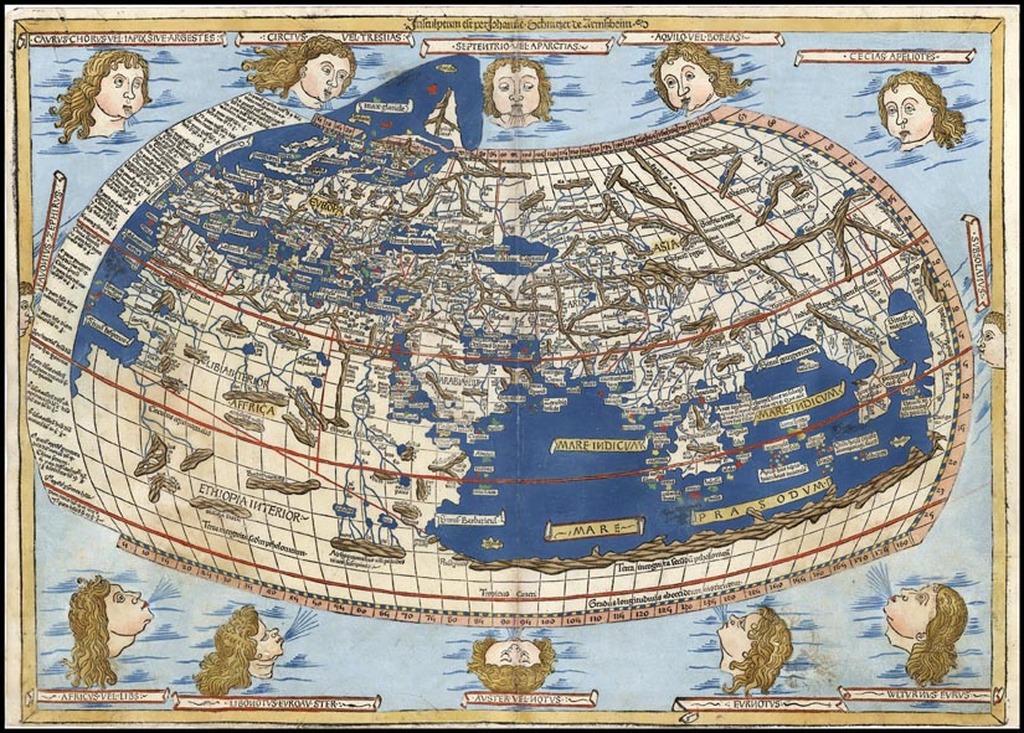 Ptolemy World Map 1482 Untitled Map Of The World -- 1482 Ulm Ptolemy World Map] - Barry Lawrence  Ruderman Antique Maps Inc.