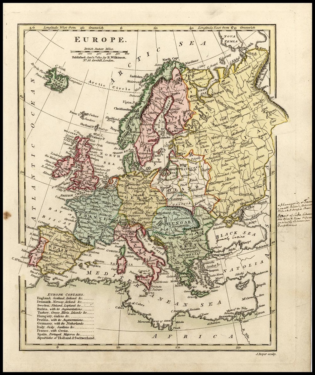 Europe . . . 1810 - Barry Lawrence Ruderman Antique Maps Inc.