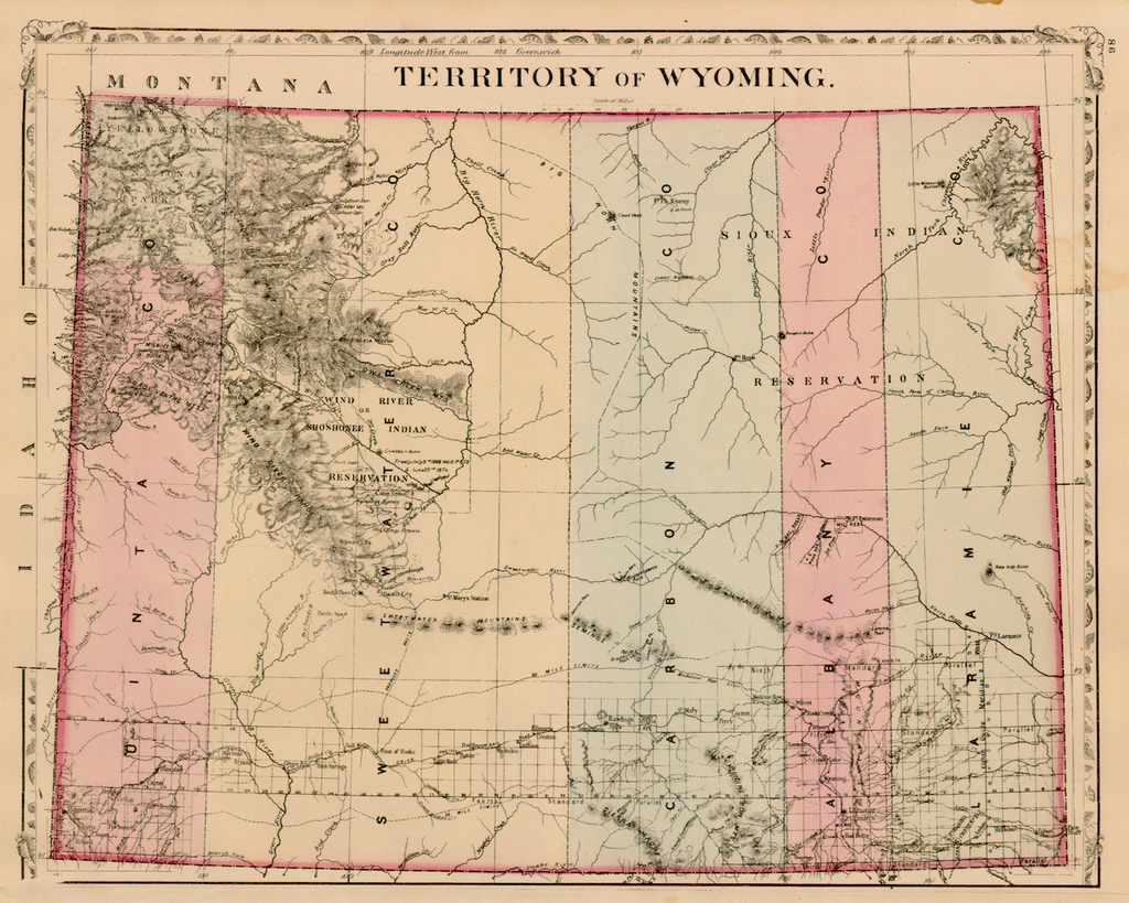 Territory of Wyoming - Barry Lawrence Ruderman Antique Maps Inc.
