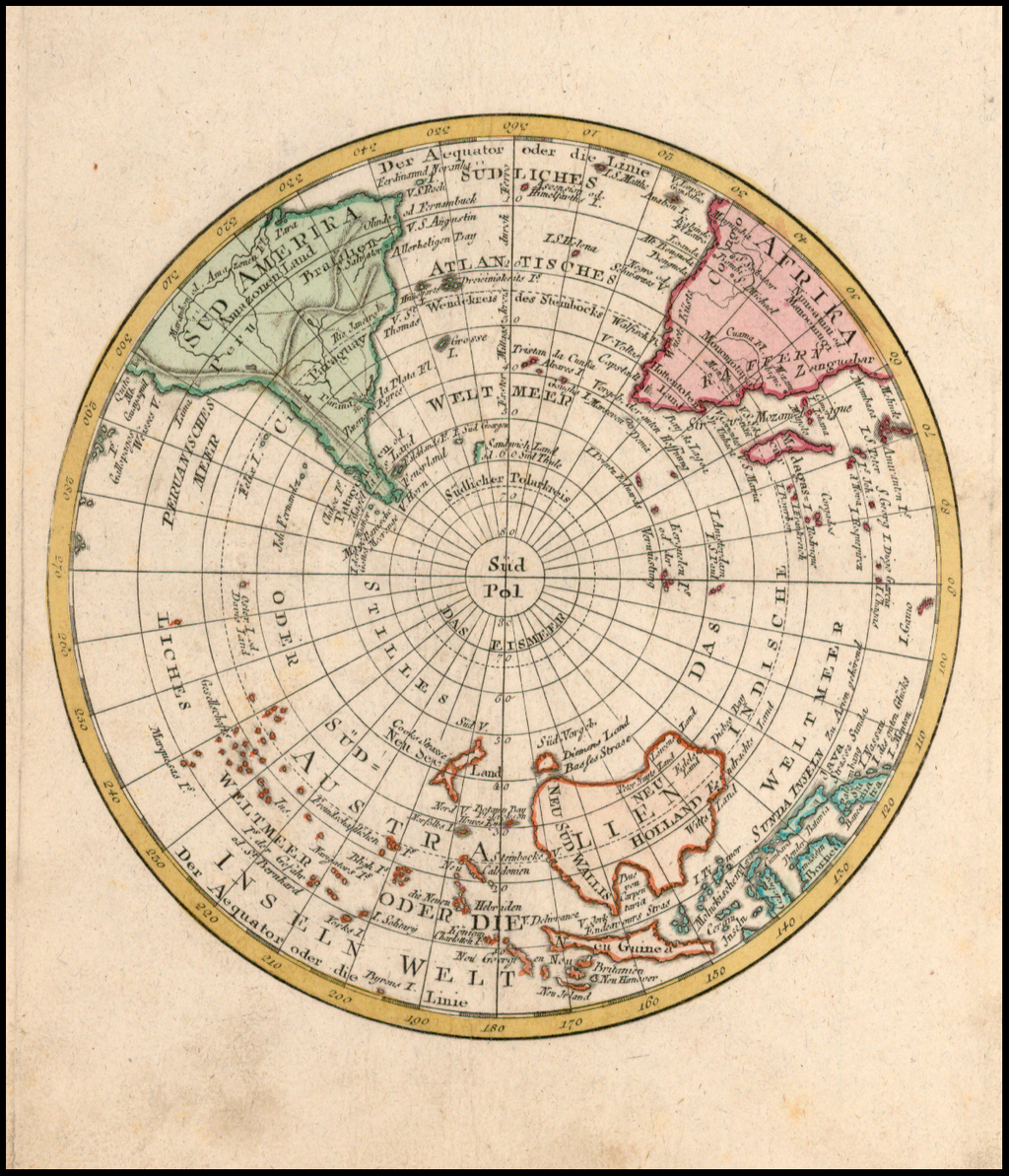 [Untitled Map of the Southern Hemisphere] - Barry Lawrence Ruderman