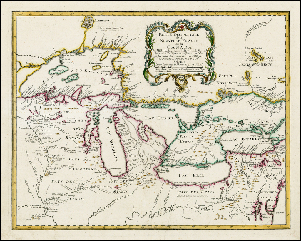 Partie Occidentale de la Nouvelle France ou du Canada . . . 1755 ...