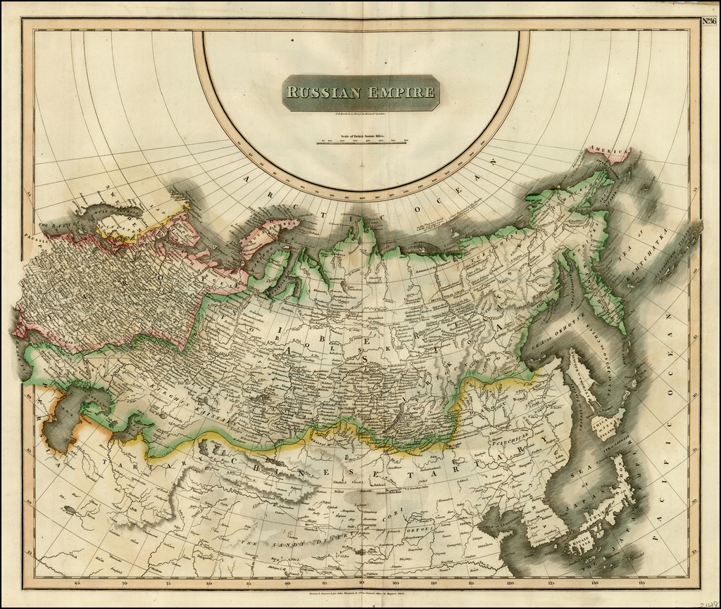 Карта российской империи в 1866 году